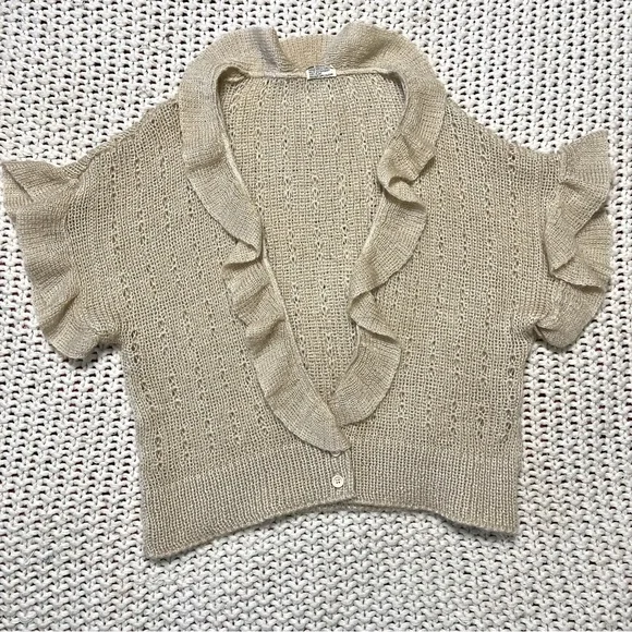 Vintage Pointelle Knit Sweater L - Picture 1 of 8